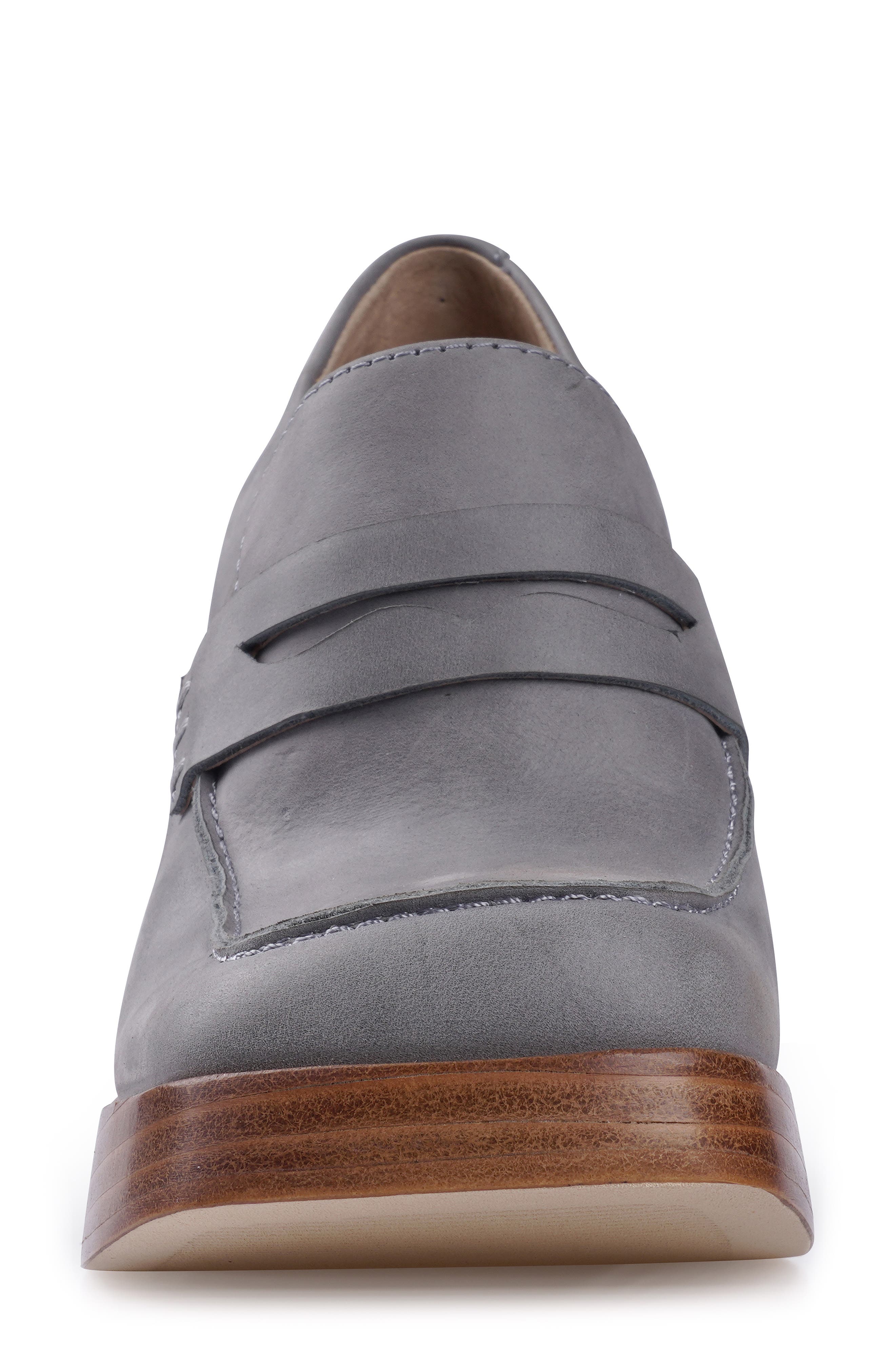 Hiss Platform Loafer Pump, Alternate, color, DUSTY BLUE