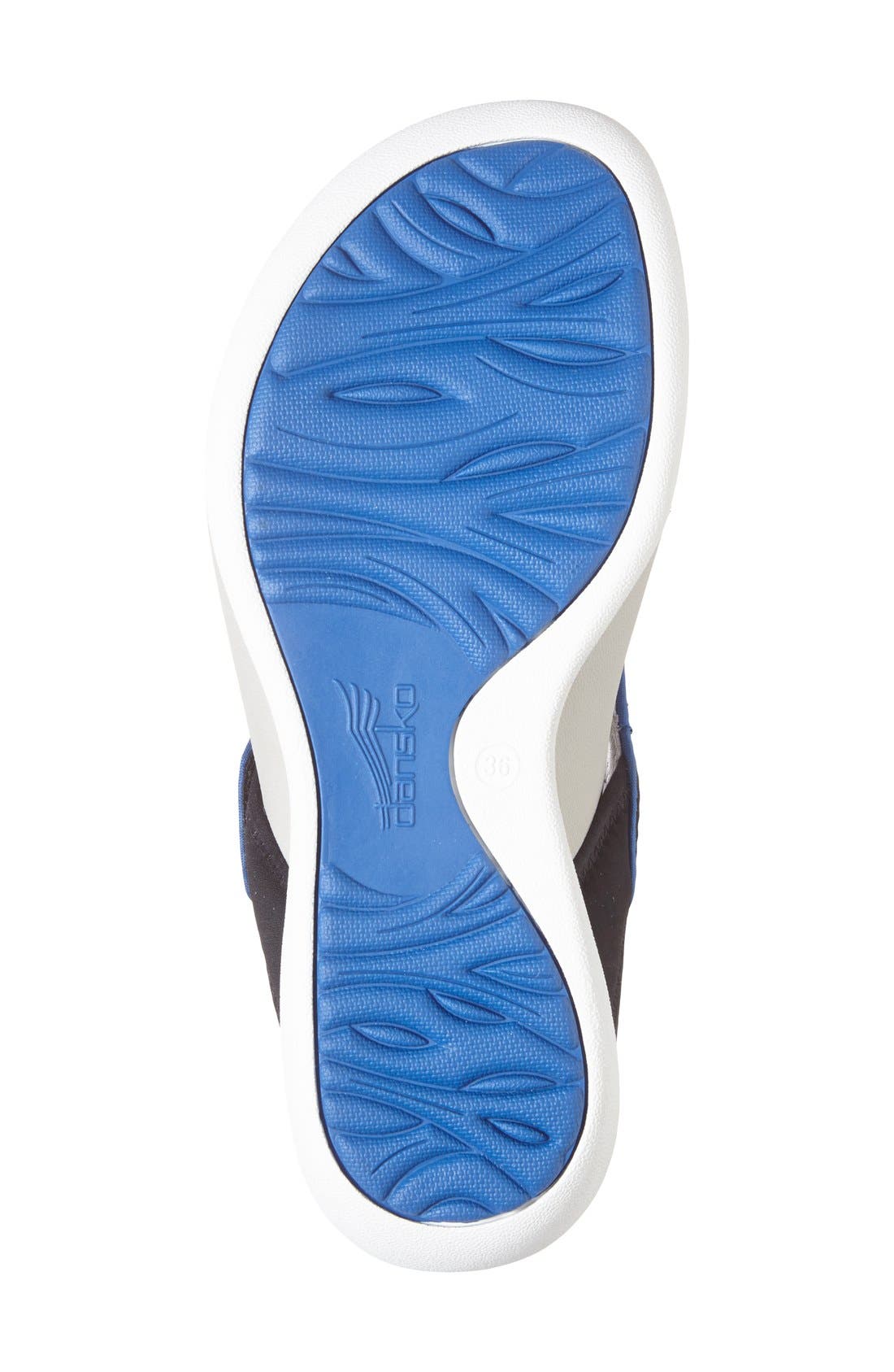 Katy 2 Thong Sandal, Alternate, color, BLACK/ COBALT SUEDE
