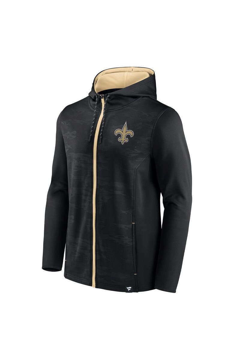 FANATICS Men's Fanatics Branded Black/Gold New Orleans Saints Ball Carrier Full-Zip Hoodie, Alternate, color, 