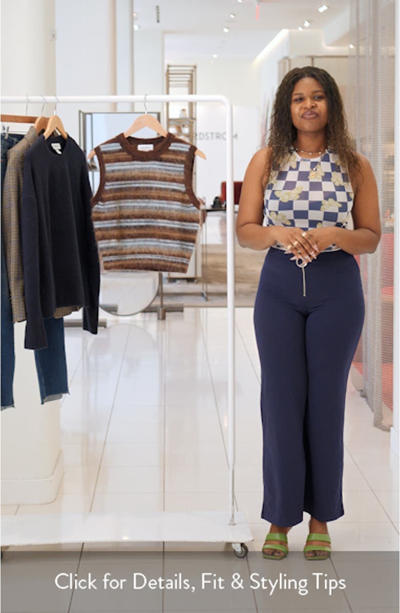 Stripe Wool & Mohair Blend Sweater Vest, sales video thumbnail