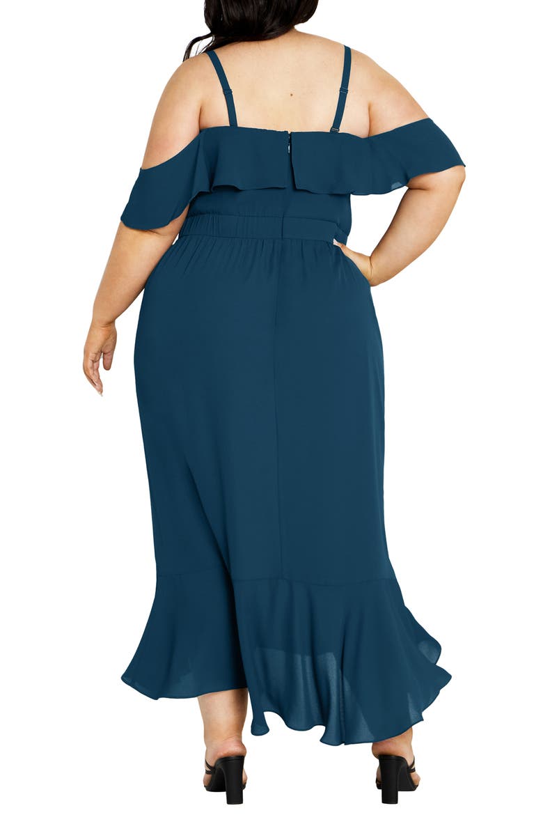 Remi Ruffle Maxi Dress, Alternate, color, EMERALD