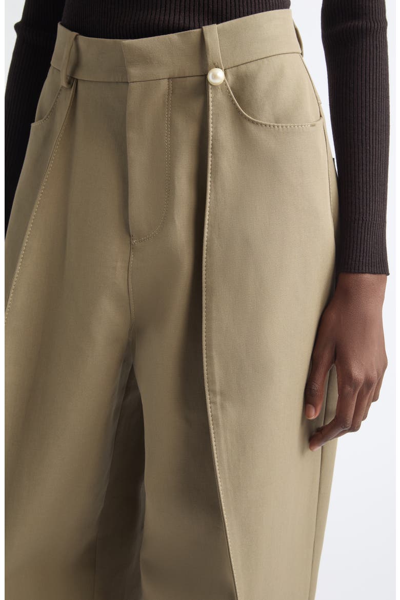 Borrowed Tailored High Waist Wide Leg Pants, Alternate, color, SAND