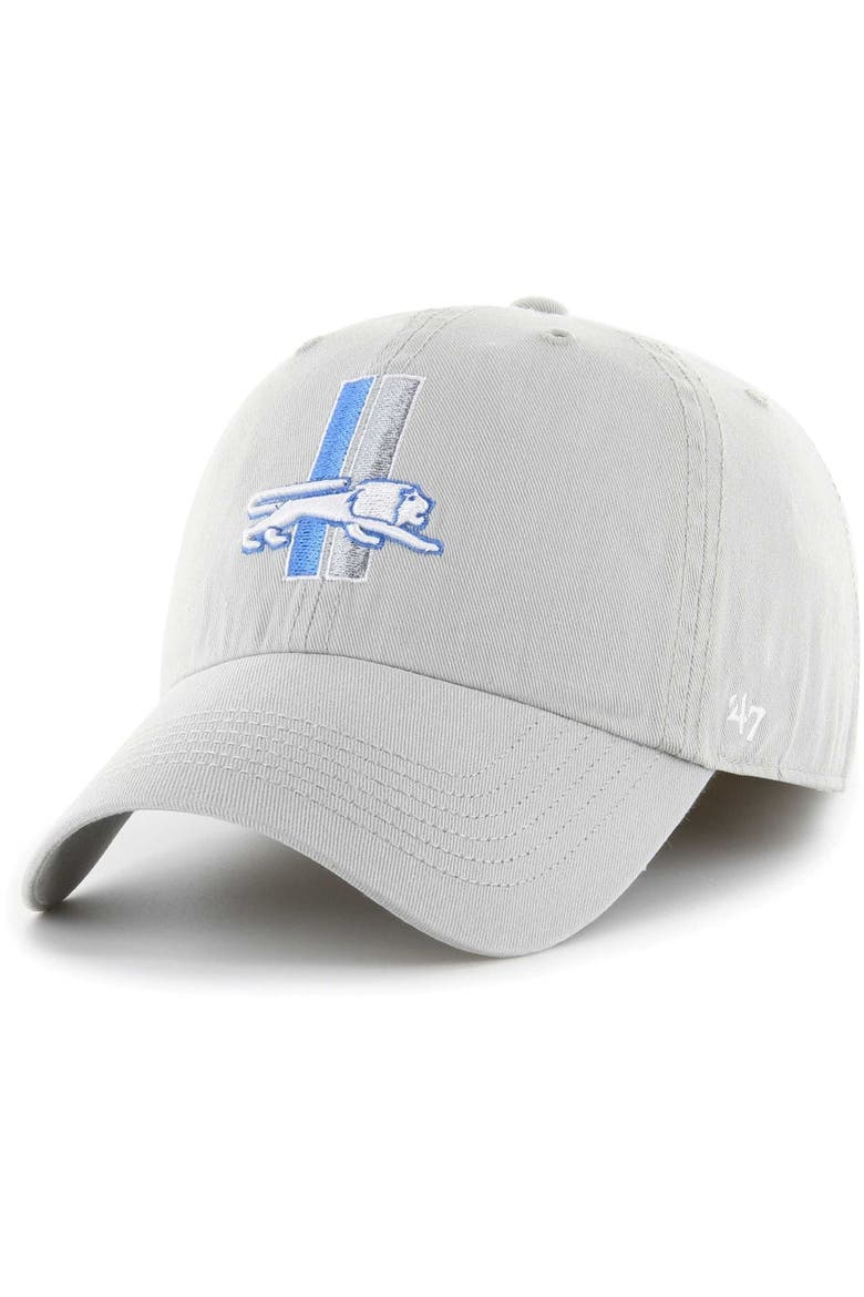 Men's '47 Gray Detroit Lions Gridiron Classics Franchise Legacy Fitted Hat, Main, color, Gray