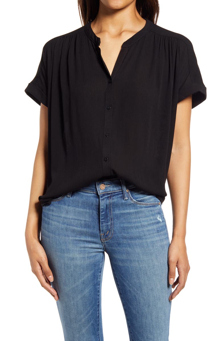 Caslon<sup>®</sup> Relaxed Button Front Top, Main, color,