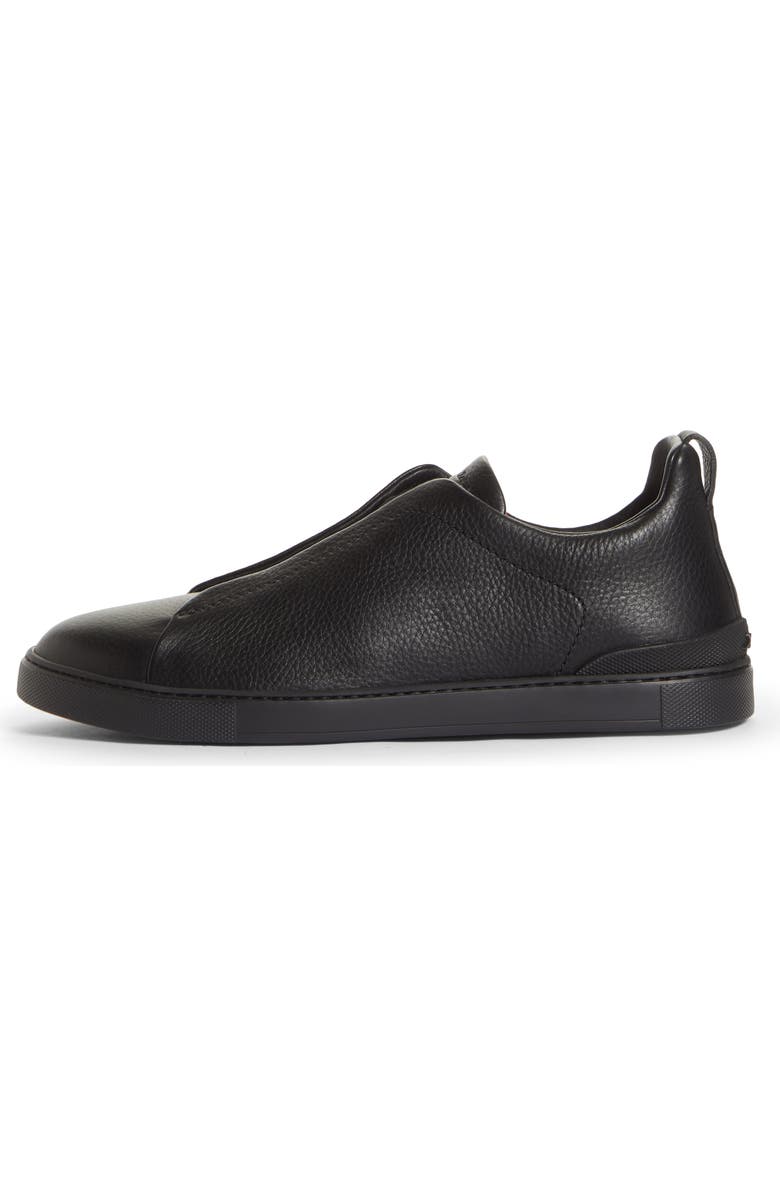 ZEGNA Triple Stitch Deerskin Leather Slip-On Sneaker, Alternate, color,