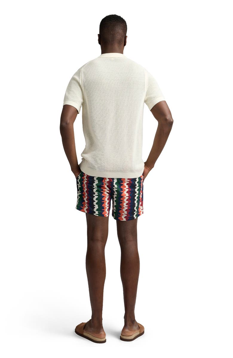 Onia Crochet Knit Button Up Short Sleeve Shirt, Alternate, color, Egret