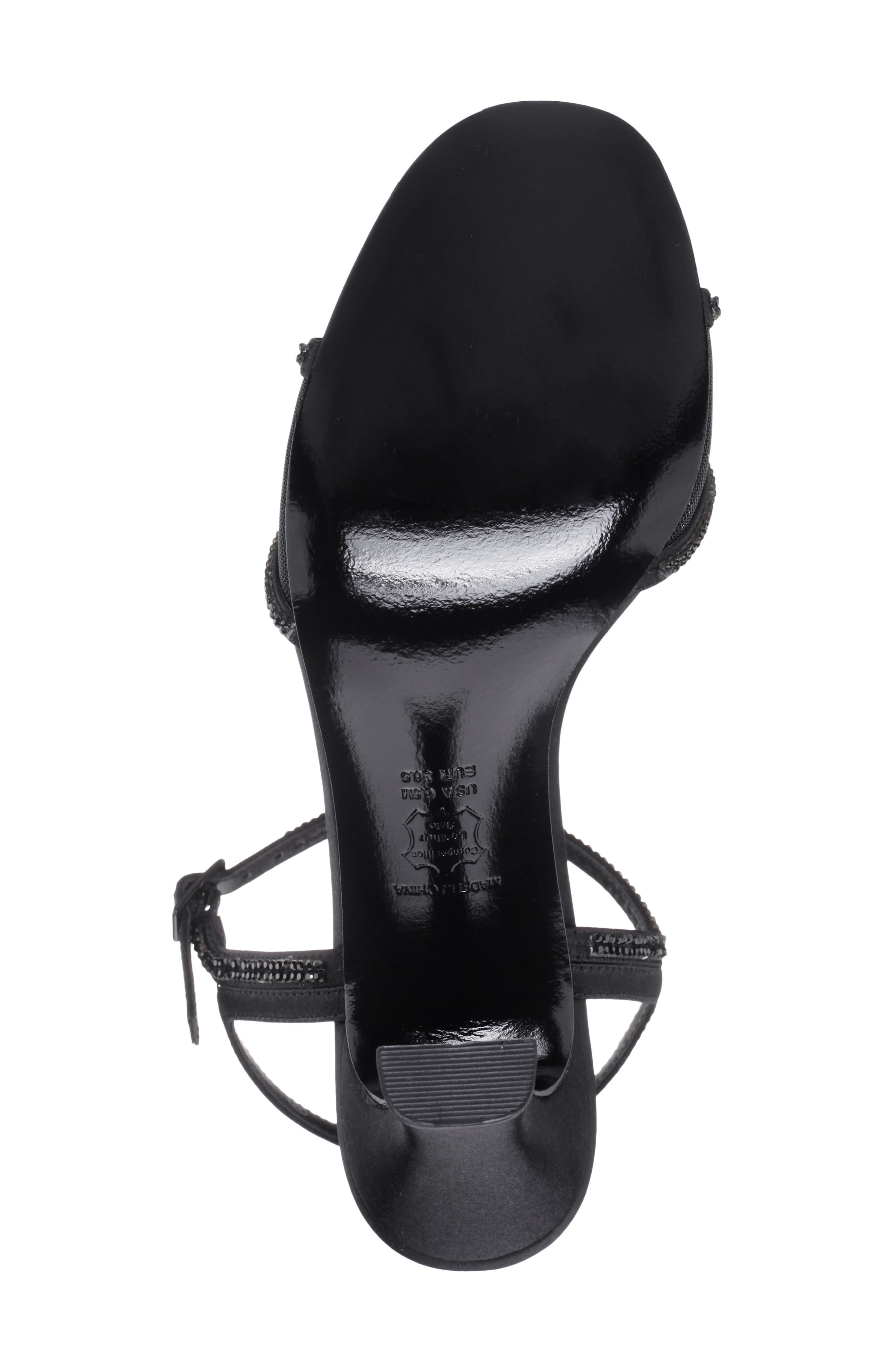Nina Adela Ankle Strap Sandal, Alternate, color, Black