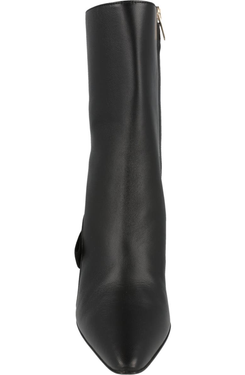 FERRAGAMO Virgilia Leather Kitten Heel Boot, Alternate, color, Black