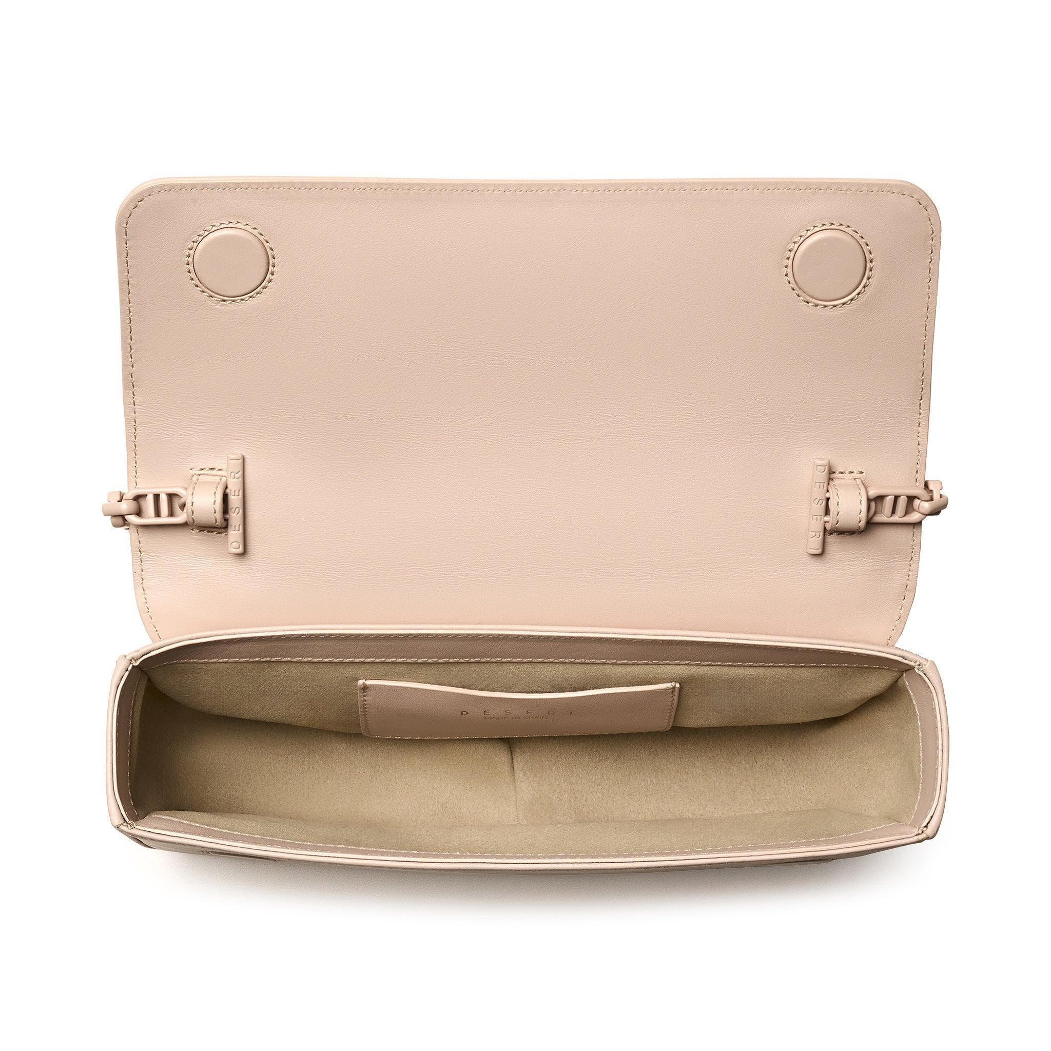 DESERI Michele Monochrome Crossbody Clutch, Alternate, color, Beige