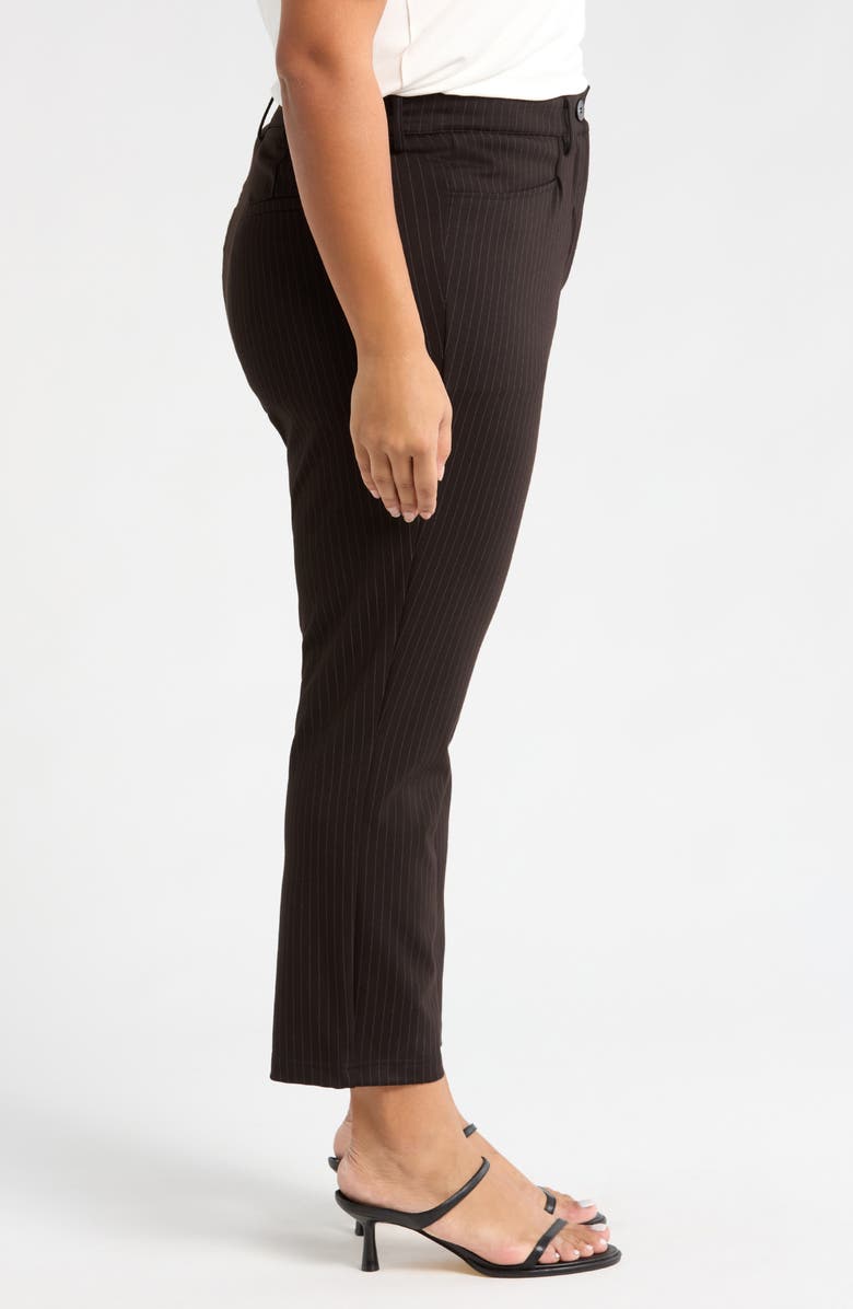 Universal Standard High Waist Stretch Ponte Cigarette Pants, Alternate, color, Slate Pinstripe