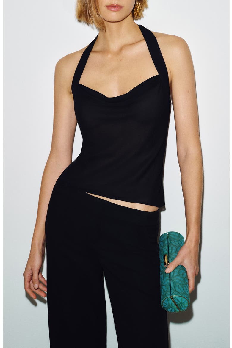 Hastings Halter Top, Main, color, BLACK