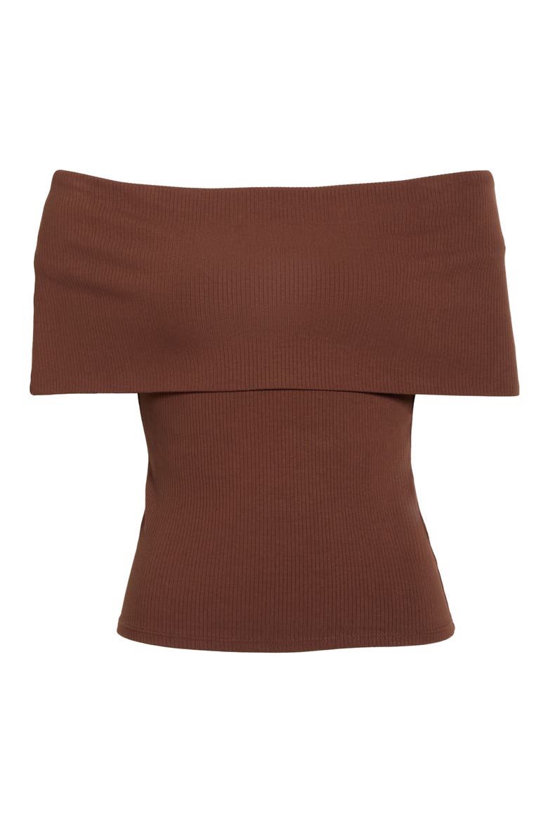 Rosarita Rib Knit Off-the-Shoulder Top, Alternate, color, OAK