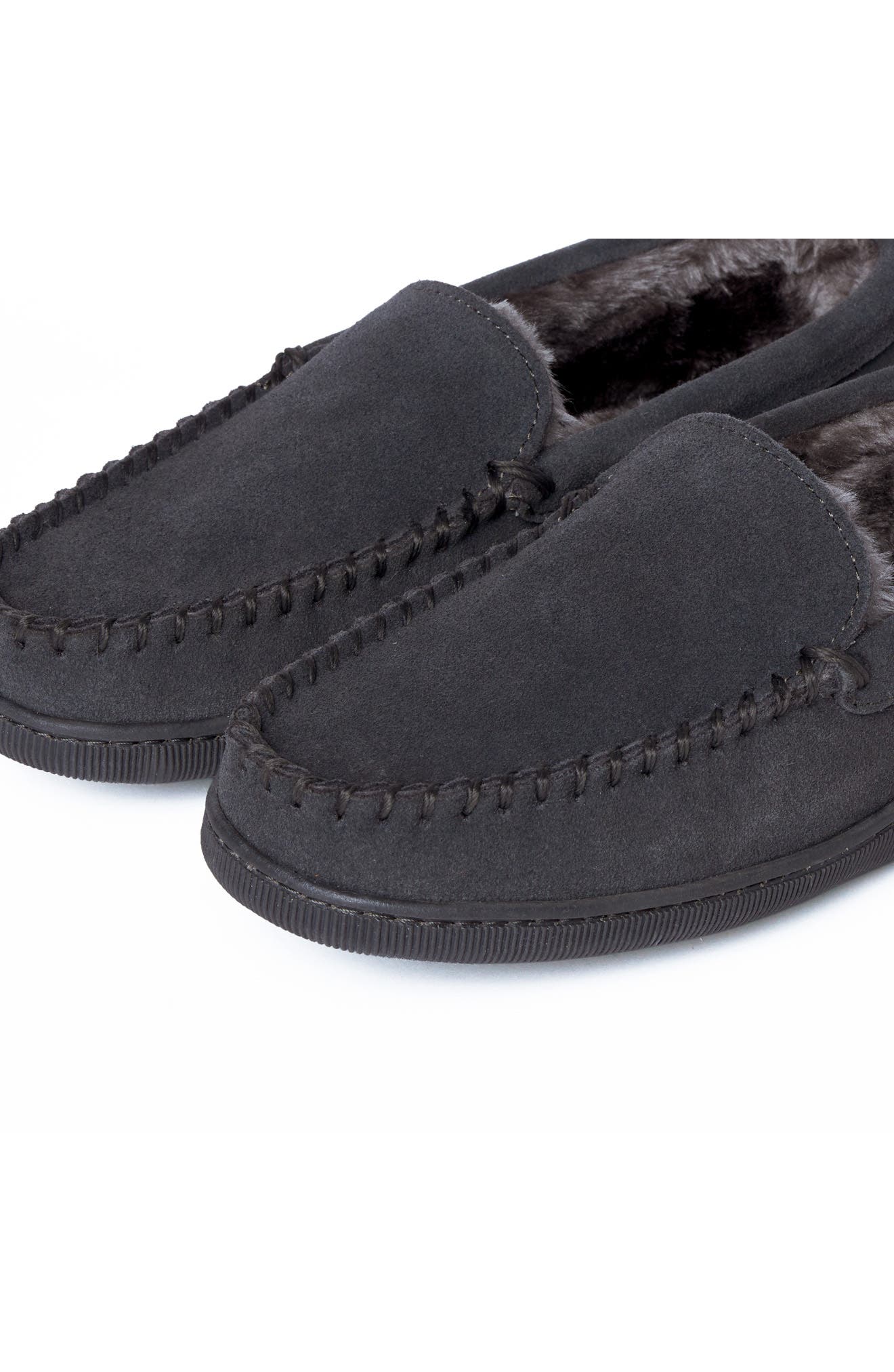 Pile Lined Hardsole Venetian Slipper, Alternate, color, CHARCOAL