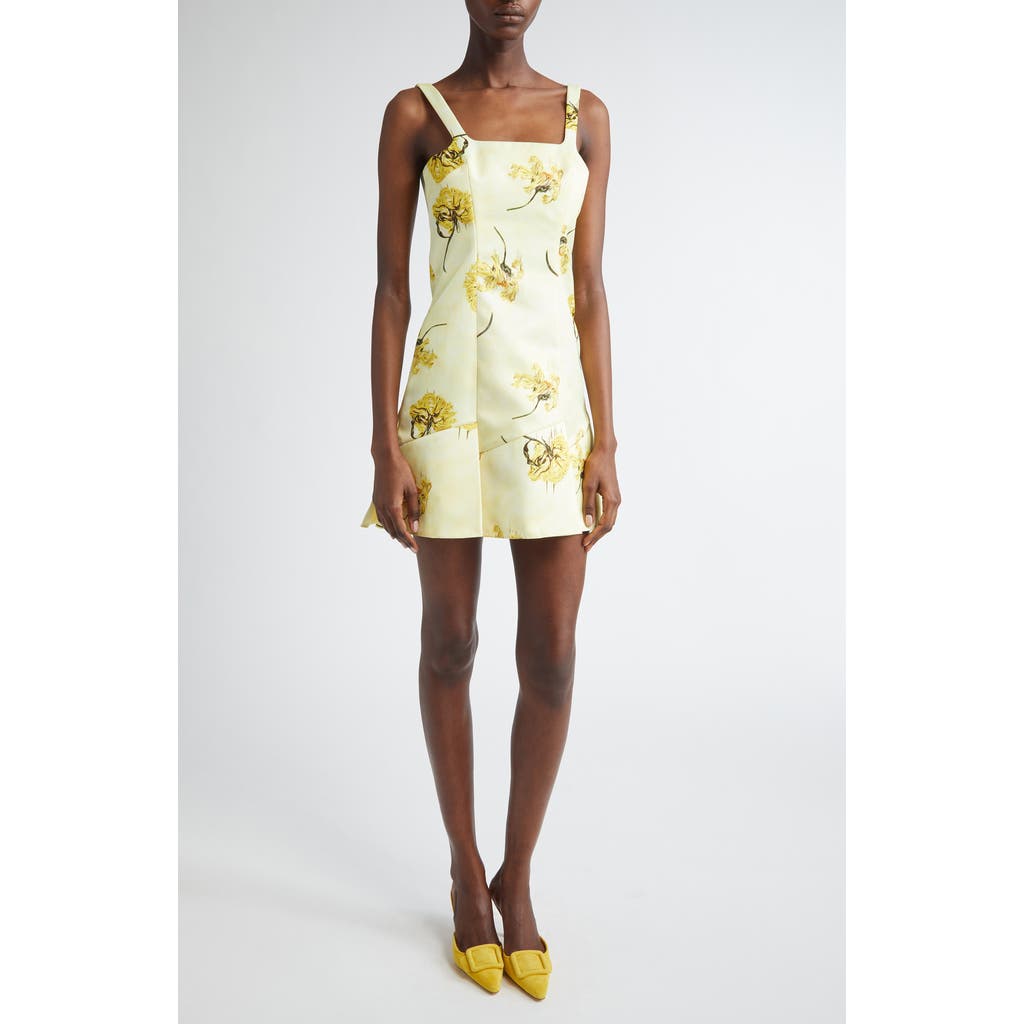 EMILIA WICKSTEAD EMILIA WICKSTEAD FLORAL SATIN MINIDRESS