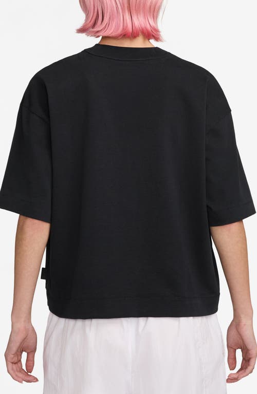 Nike Boxy Midweight Cotton T-shirt In Black