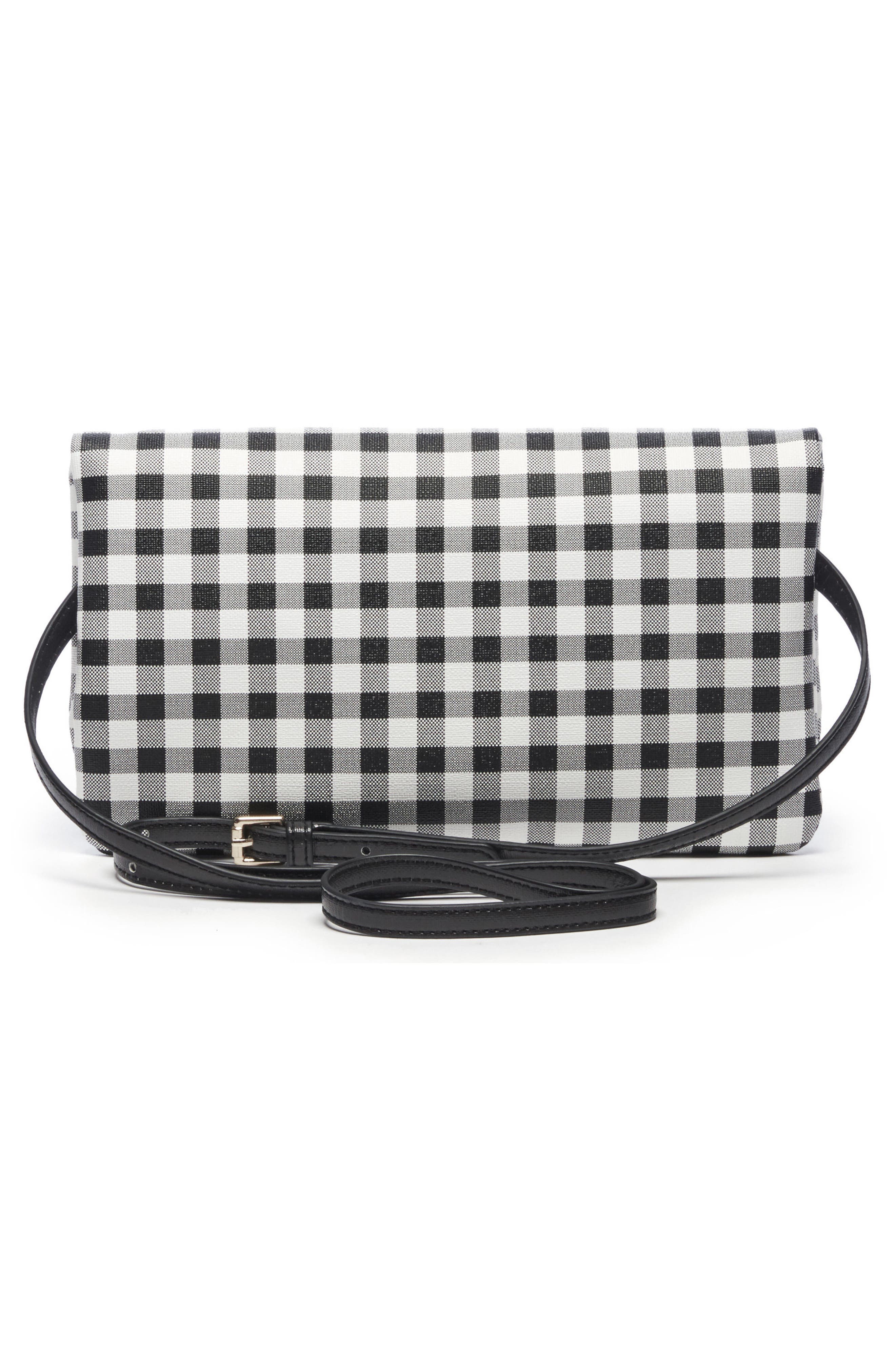 Sole Society Faux Leather Foldover Clutch, Alternate, color, 