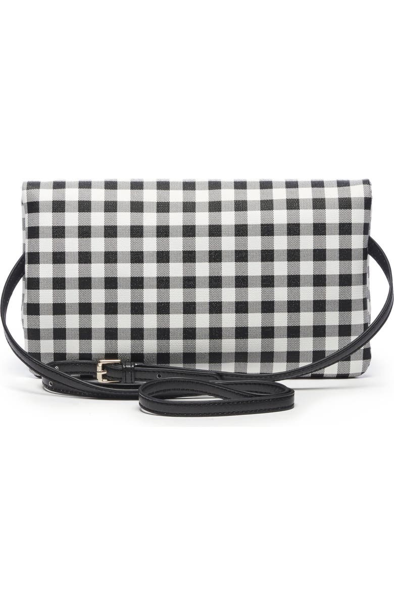 Sole Society Faux Leather Foldover Clutch, Alternate, color,