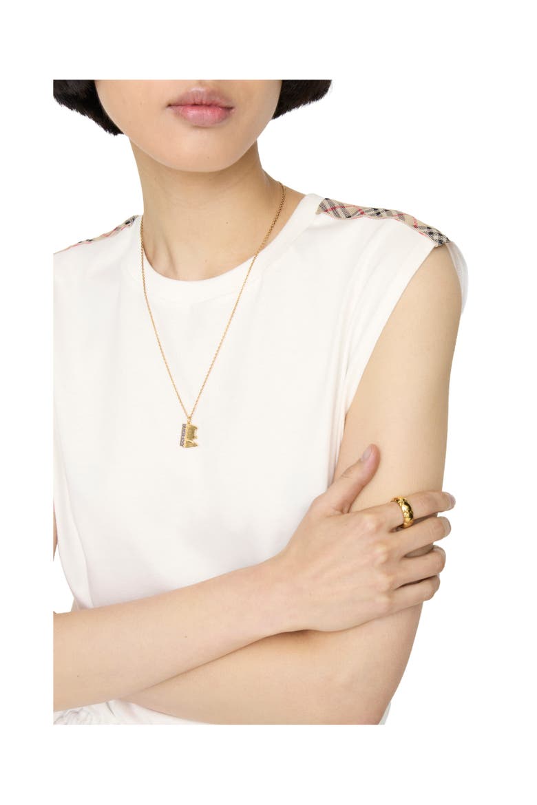 Check Trim Cotton Jersey Dress, Alternate, color, Chalk white