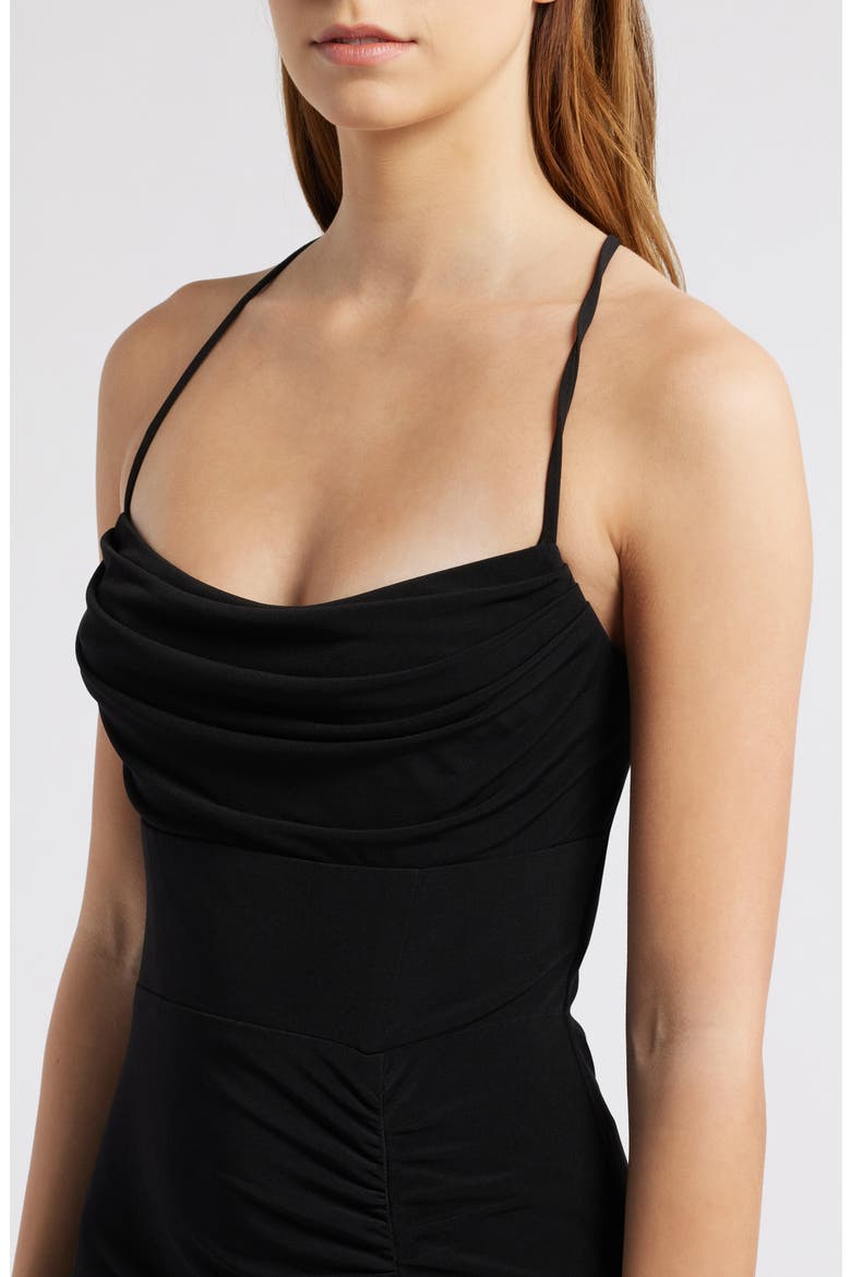 Back Tie Dress, Alternate, color, BLACK