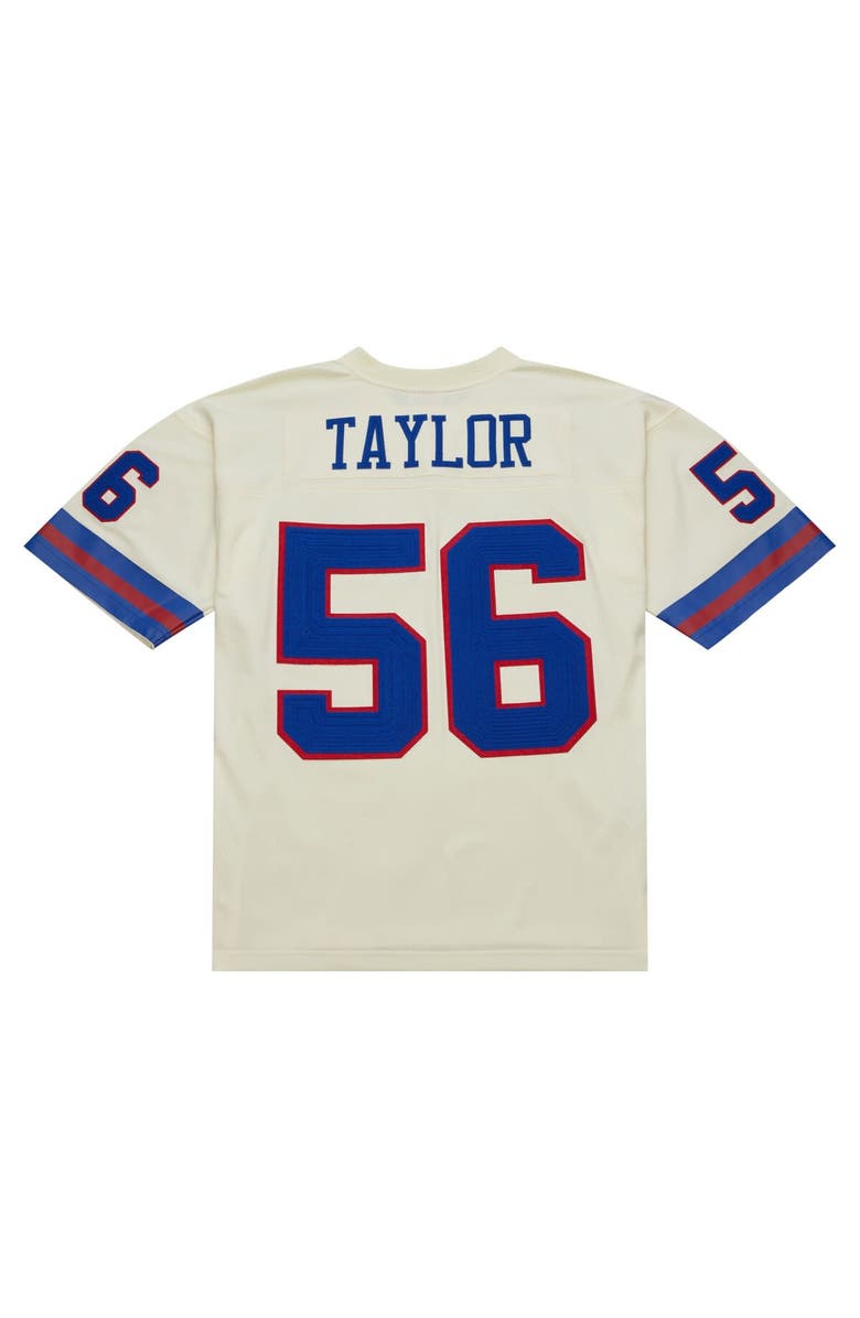 Mitchell & Ness Men's Mitchell & Ness Lawrence Taylor Cream New York Giants Chainstitch Legacy Jersey, Alternate, color, 
