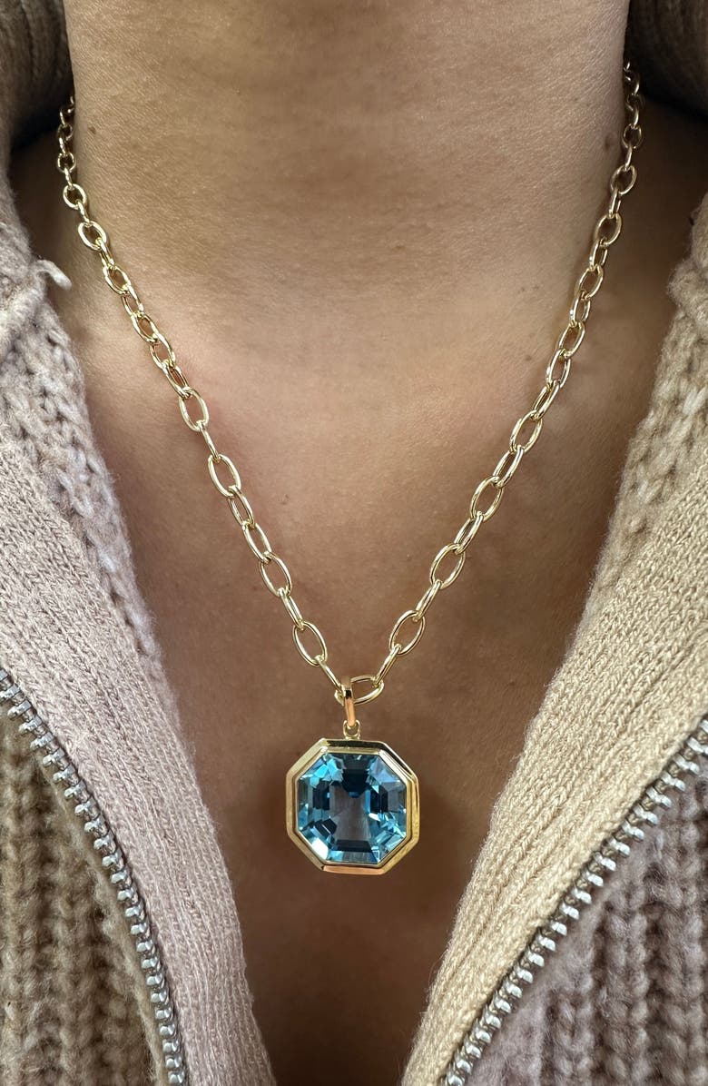 GOSHWARA Manhattan Pendant Necklace, Alternate, color, Pale Blue