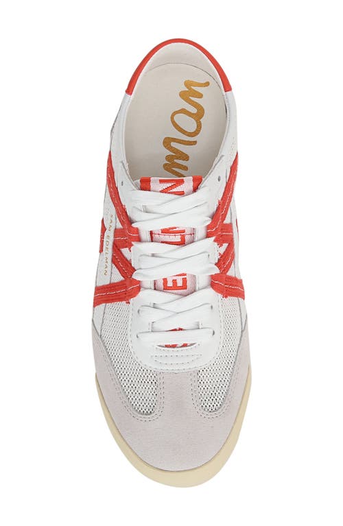 Sam Edelman Irma Sneakers In White/persimmon