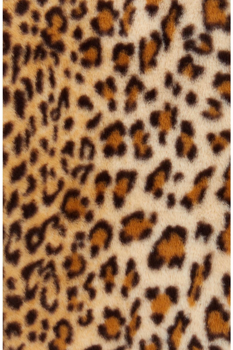 Faux Fur Coat, Alternate, color, LEOPARD