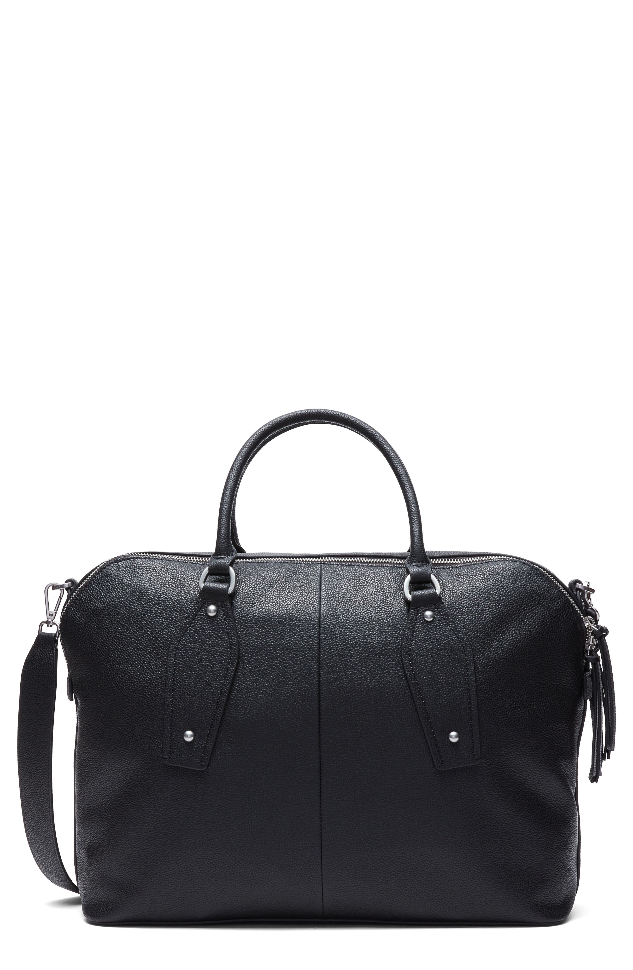 rag & bone Large Gramercy Leather Satchel, Main, color, Black