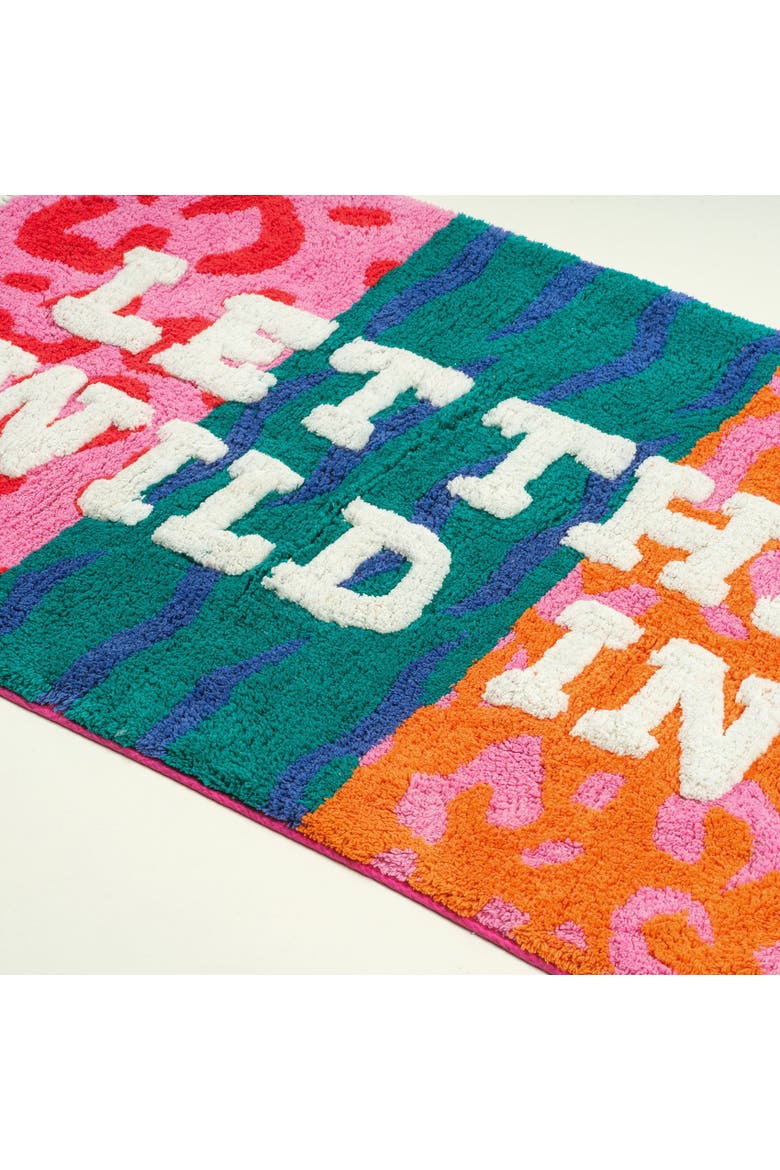 Punjab Tasseled 100% Cotton Bath Mat 24X35 In Wild, Alternate, color, Red