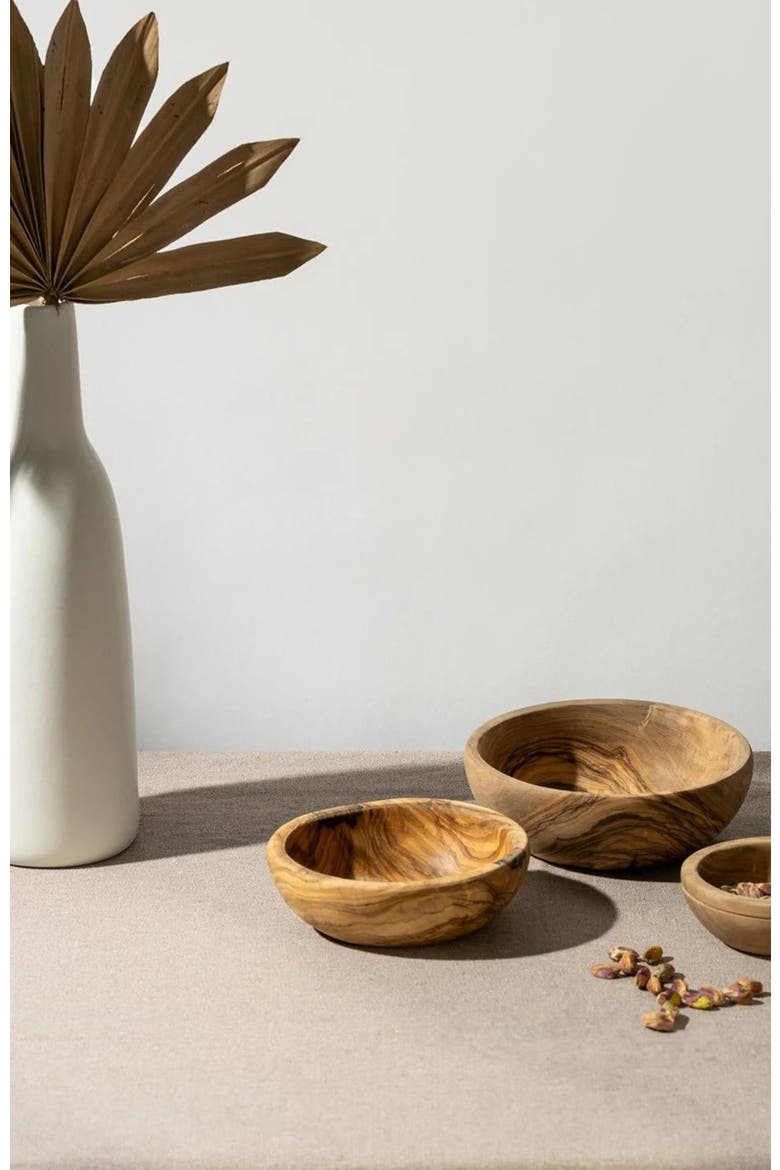 Olive Wood Nesting Bowls Set of 3, Alternate, color, Natural