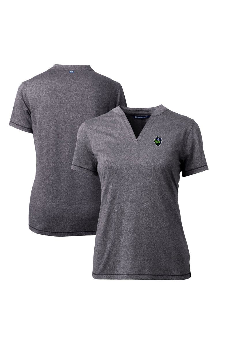 Cutter & Buck Women's Cutter & Buck  Heather Charcoal Hillsboro Hops Forge DryTec Heathered Stretch Blade Top, Alternate, color, 