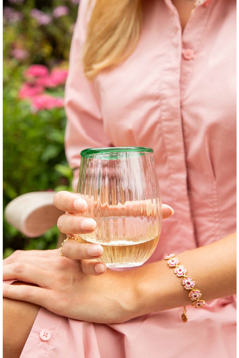 Nell Stemless Wine Glass, Alternate, color, WATERCRESS