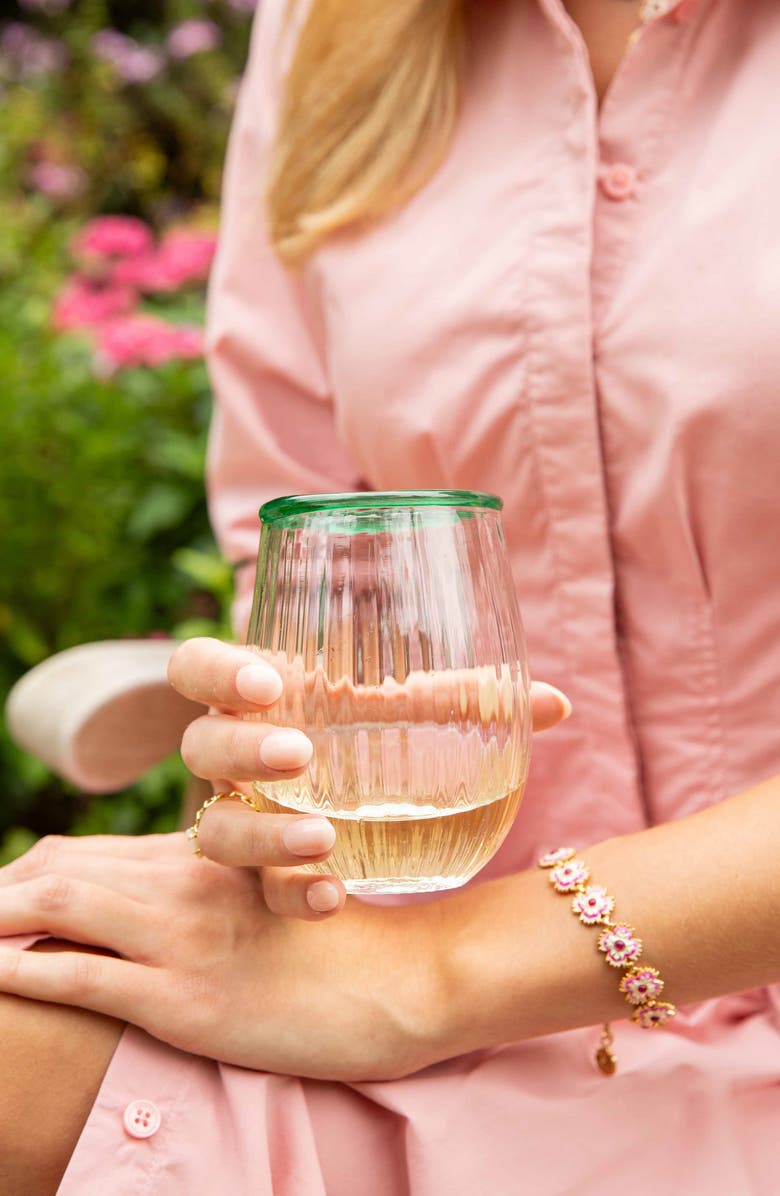 Juliska Nell Stemless Wine Glass, Alternate, color, Watercress