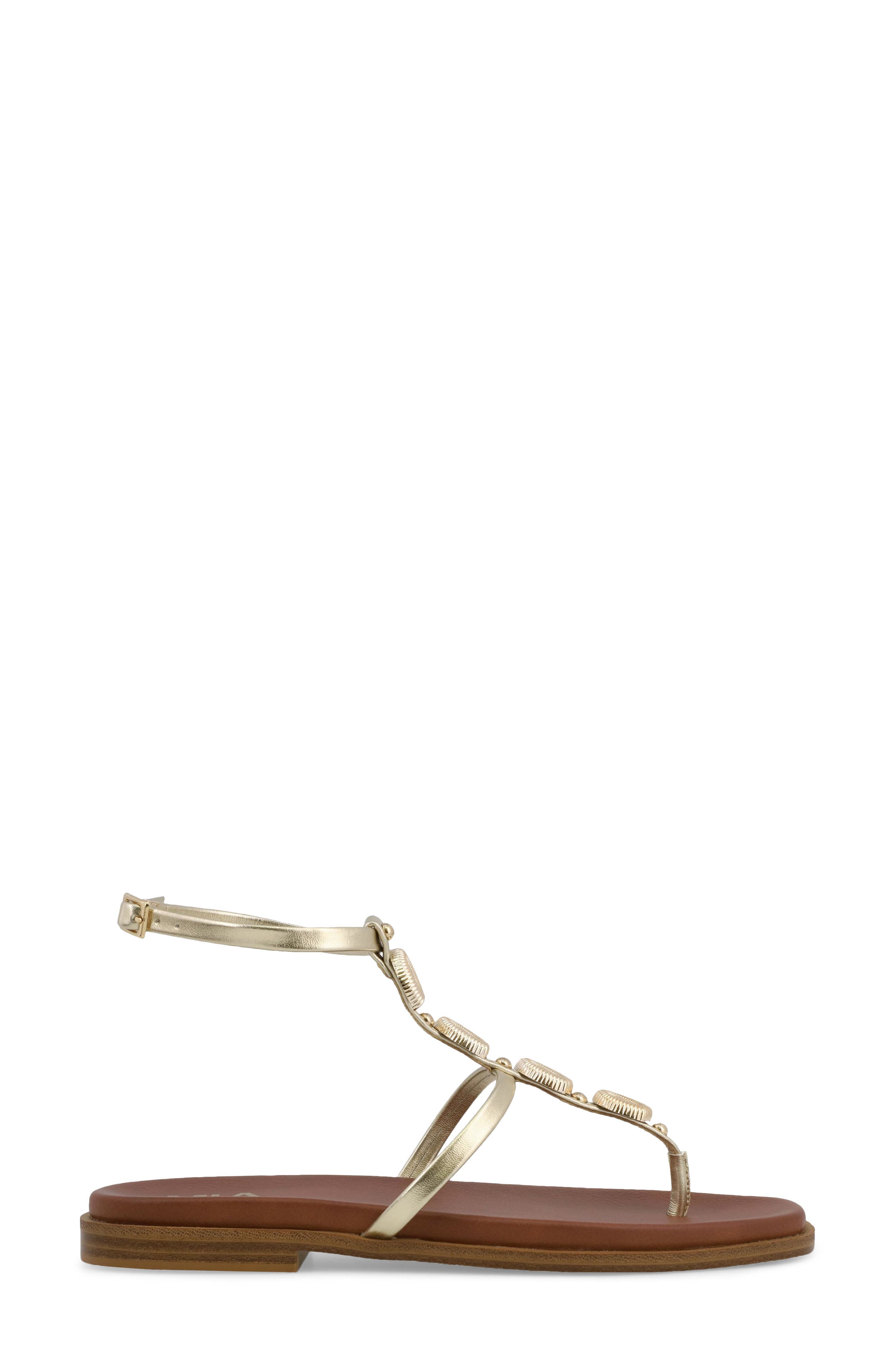 MIA Dorcie Ankle Strap Sandal, Alternate, color, Soft Gold