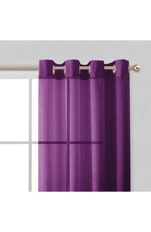 Dainty Home Sheer Set Of 2 Panel Curtains In Purple