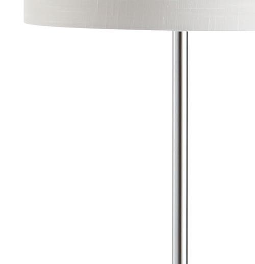 Jonathan Y Lincoln 62.5" Marble/metal Led Floor Lamp In Chrome