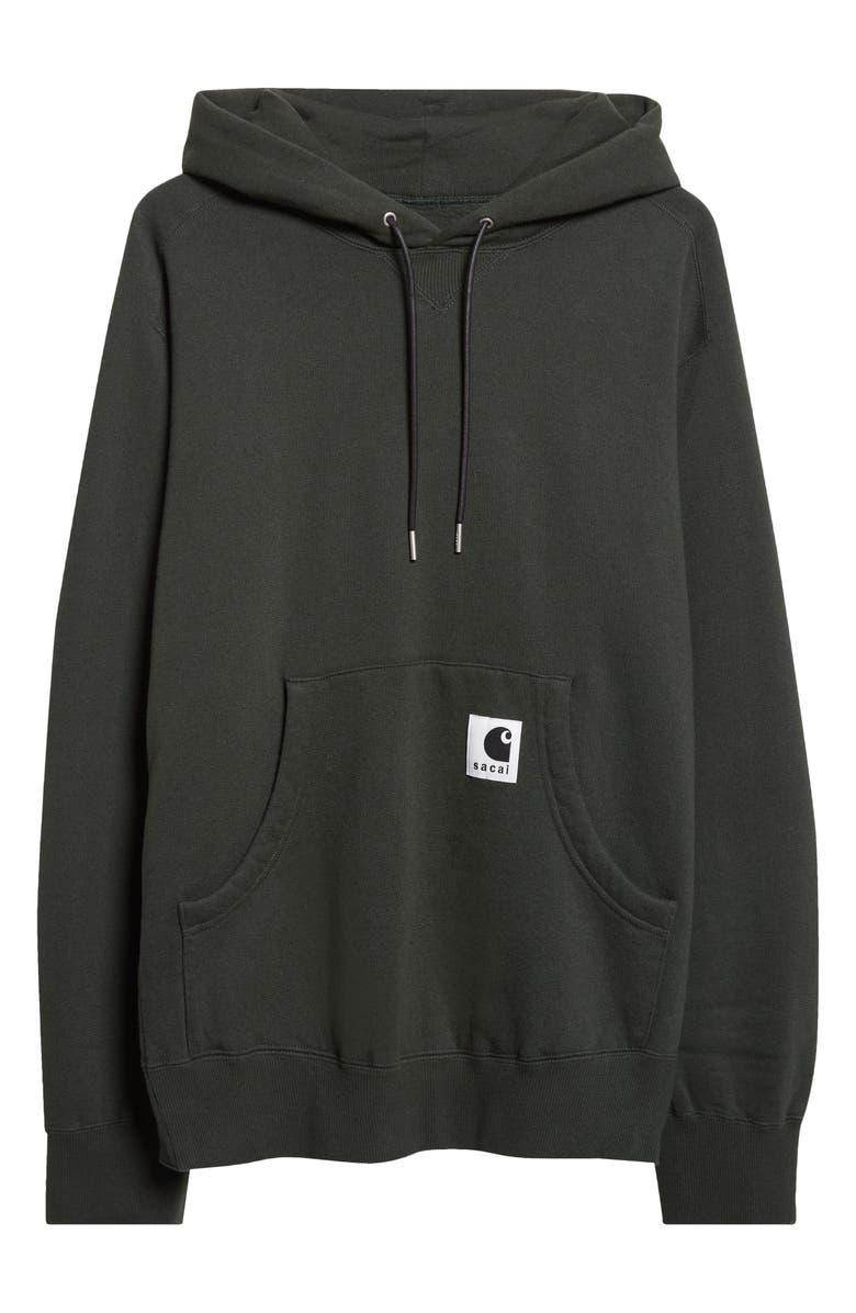 Sacai Carhartt WIP Square Label Hoodie, Main, color, Green