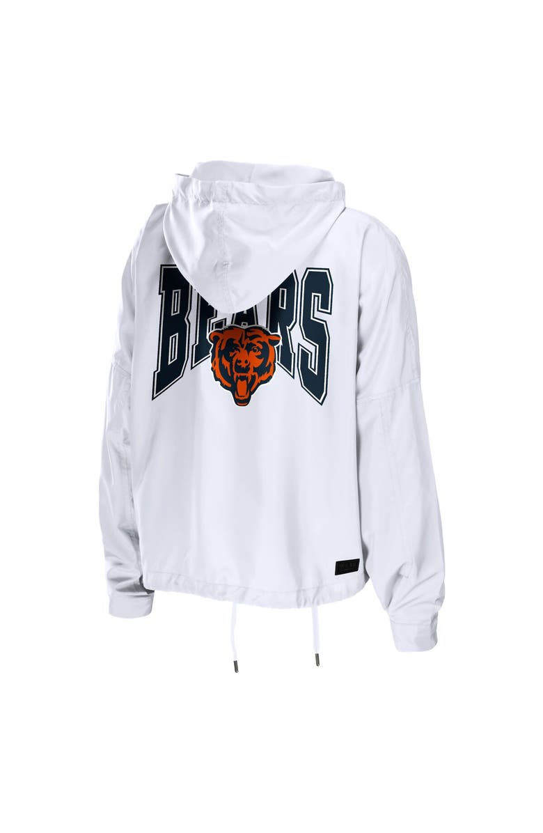 WEAR by Erin Andrews Women's WEAR by Erin Andrews White Chicago Bears Full-Zip Lightweight Windbreaker, Alternate, color, 