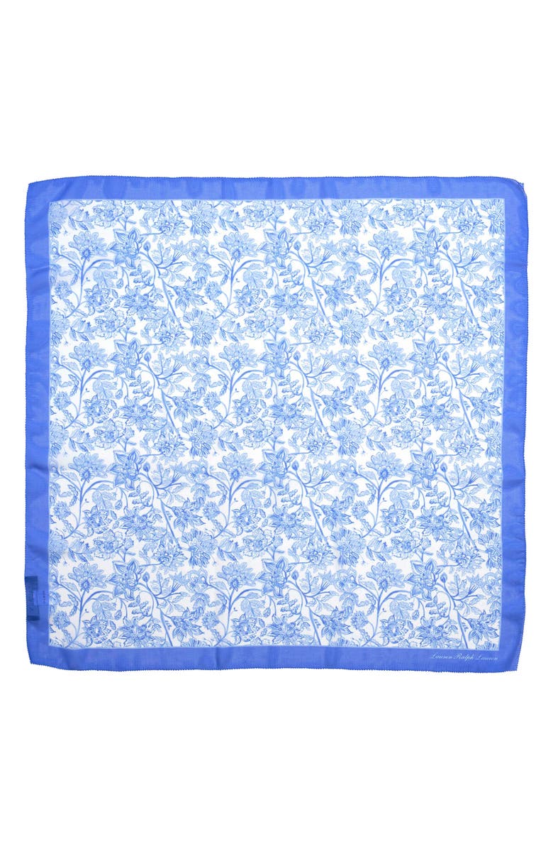 Lauren Ralph Lauren Summer Floral Square Silk Scarf, Alternate, color, 