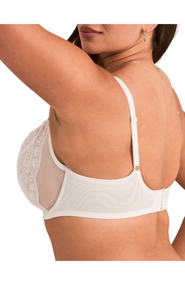 Adore Me Elea Unlined Full Coverage Bra, Alternate, color, White