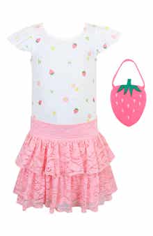 Kids' Strawberry Dress & Handbag Set