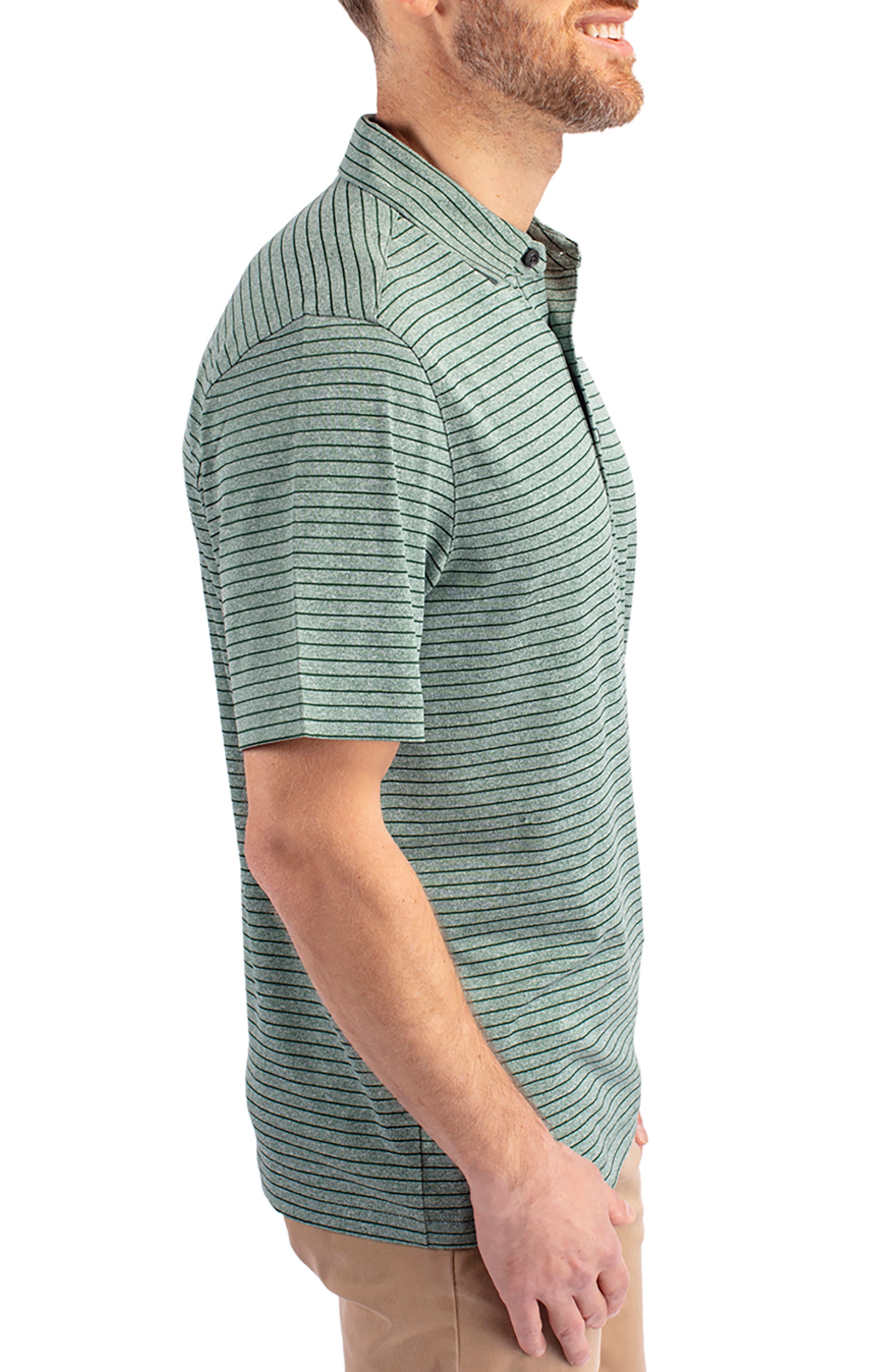 Forge Heather Stripe Recycled Blend Polo - image 4