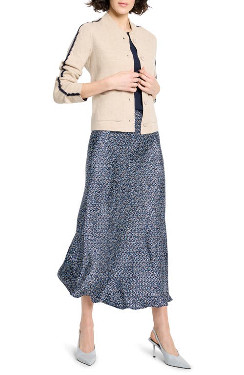 Nic + Zoe Nic+zoe Geo Printed Slip Skirt In Blue