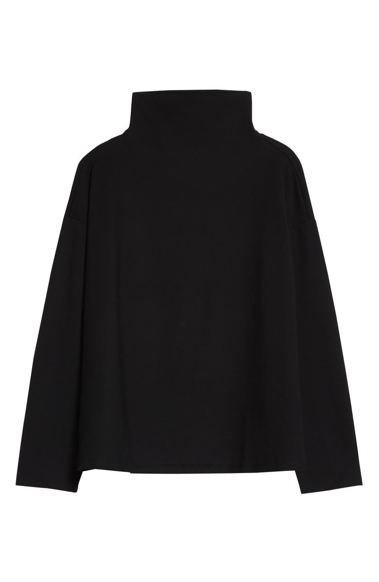 Eileen Fisher Funnel Neck Ponte Knit Top, Alternate, color, 