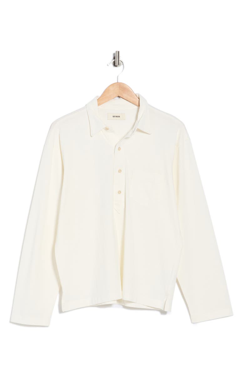 BUCK MASON Coolhand Cotton Popover Shirt, Main, color, White