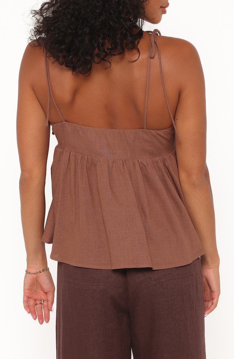 Petal & Pup Zephyra Tie Strap Babydoll Camisole, Alternate, color, Brown