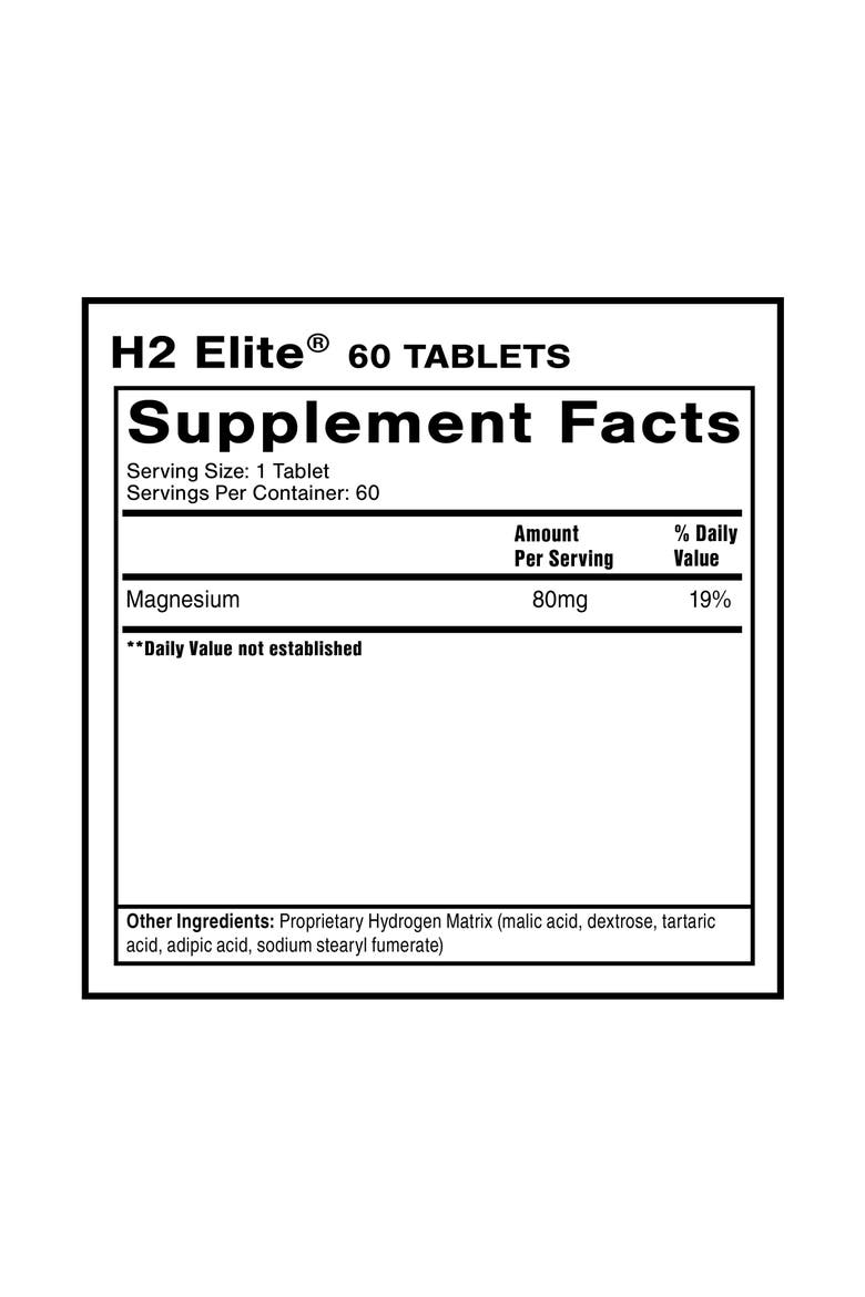 H2 Elite Molecular Hydrogen Magnesium Malate Water Tablets, Alternate, color, None