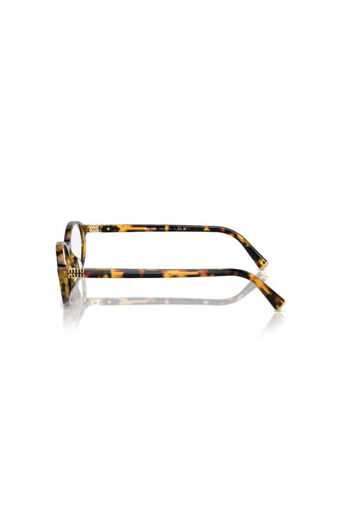 Miu Miu 54mm Oval Optical Glasses In Brown