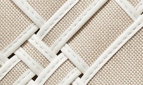 TORY BURCH TORY BURCH SMALL KIRA WOVEN CANVAS CONVERTIBLE SHOULDER BAG