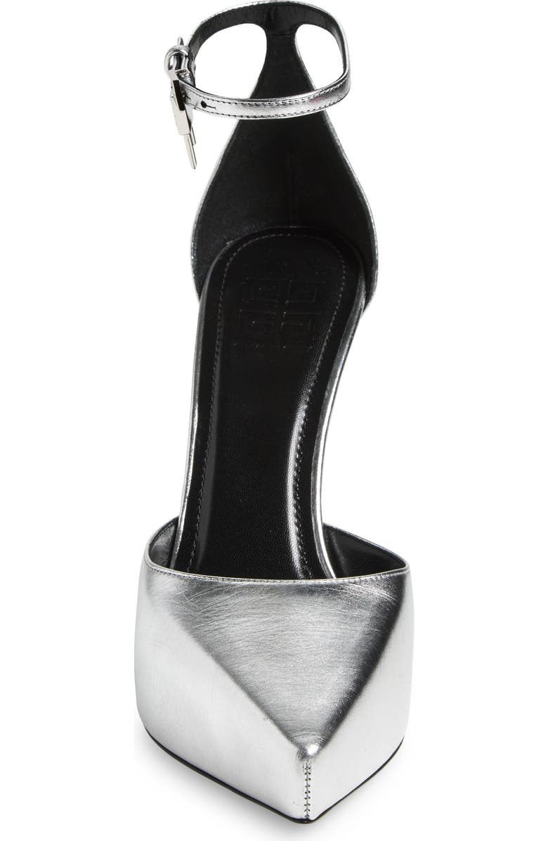 Givenchy G-Lock Pointed Toe Platform Pump, Alternate, color, Silvery